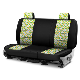 Coverking® - Neosupreme 2nd Row Black & Floral Custom Seat Covers
