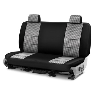 Coverking® - Designer Printed Neosupreme Houndstooth 1st Row White Custom Seat Covers