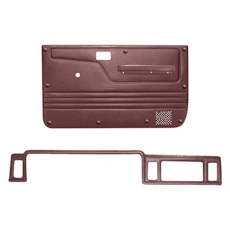 Coverlay® - Maroon Dash Cover and Door Panels Combo Kit (Full Power Windows)