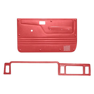 Coverlay® - Red Dash Cover and Door Panels Combo Kit (No Power Windows)