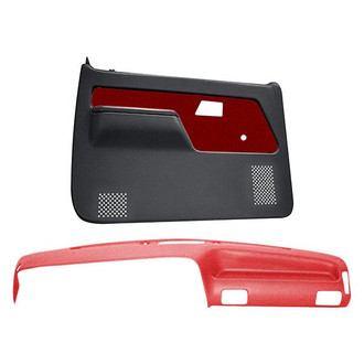 Coverlay® - Red Dash Cover and Door Panels Combo Kit (Full Power Windows)