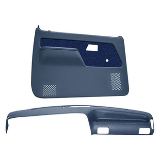 Coverlay® - Dark Blue Dash Cover and Door Panels Combo Kit (No Power Windows)