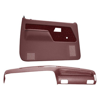 Coverlay® - Maroon Dash Cover and Door Panels Combo Kit (No Power Windows)