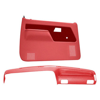 Coverlay® - Red Dash Cover and Door Panels Combo Kit (No Power Windows)