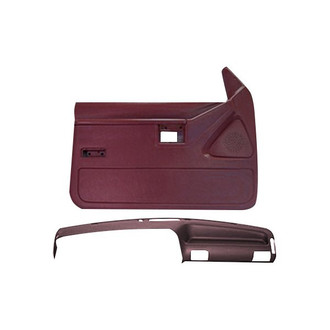 Coverlay® - Maroon Dash Cover and Door Panels Combo Kit (Full Power Windows)