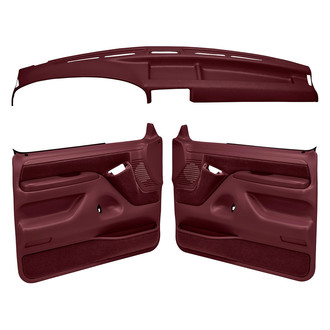 Coverlay® - Maroon Dash Cover and Door Panels Combo Kit (Full Power Windows)