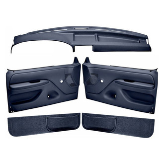 Coverlay® - Dark Blue Dash Cover and Door Panels Combo Kit (No Power Windows)