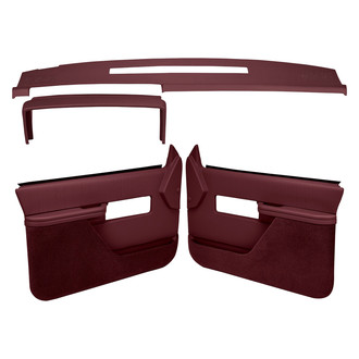 Coverlay® - Maroon Dash Cover and Door Panels Combo Kit (Full Power Windows)