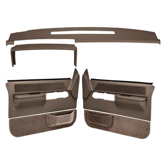 Coverlay® - Dark Brown Dash Cover and Door Panels Combo Kit (Full Power Windows)
