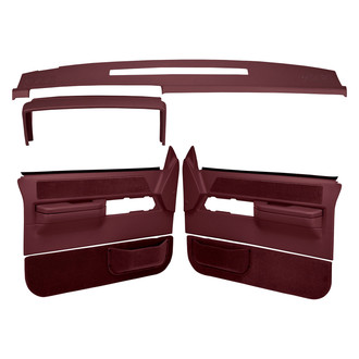 Coverlay® - Maroon Dash Cover and Door Panels Combo Kit (Full Power Windows)