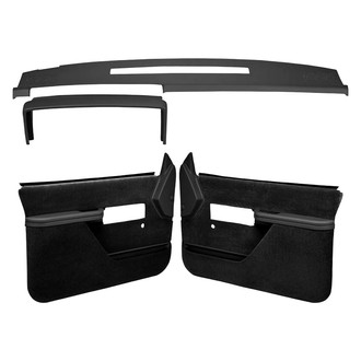 Coverlay® - Black Dash Cover and Door Panels Combo Kit (No Power Windows, Full Upholstery)
