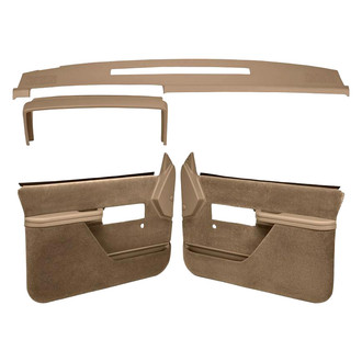 Coverlay® - Light Brown Dash Cover and Door Panels Combo Kit (No Power Windows, Full Upholstery)