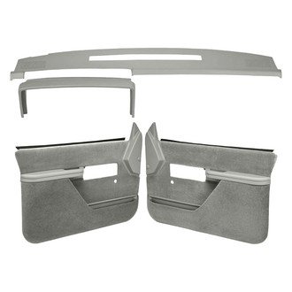 Coverlay® - Light Gray Dash Cover and Door Panels Combo Kit (No Power Windows, Full Upholstery)