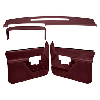Coverlay® - Maroon Dash Cover and Door Panels Combo Kit (Full Power Windows)