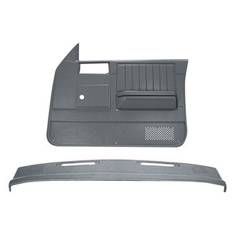 Coverlay® - Medium Gray Dash Cover and Door Panels Combo Kit (No Power Windows)
