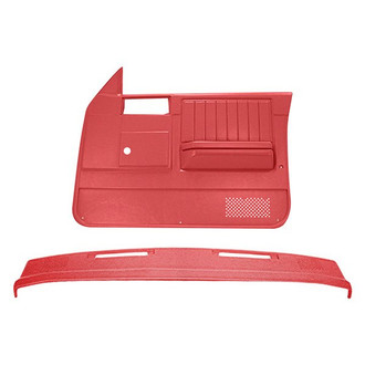 Coverlay® - Red Dash Cover and Door Panels Combo Kit (Power Windows)