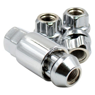 Coyote Accessories® - Chrome Cone Seat Acorn Bulge Open End Wheel Locks