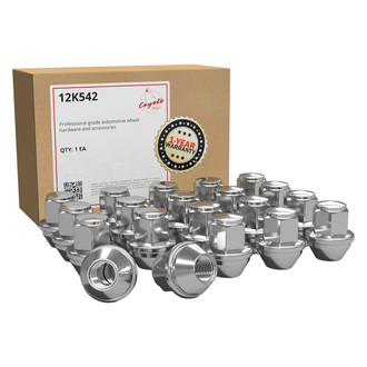 Coyote Accessories® - Chrome Cone Seat OE Style Ford Lug Wheel Installation Kit w/o Valve Stems