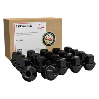 Coyote Accessories® - Black Cone Seat OE Style Ford Lug Wheel Installation Kit w/o Valve Stems