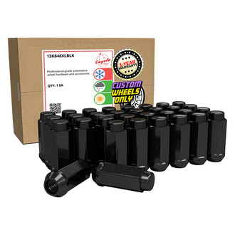 Coyote Accessories® - Black Cone Seat Acorn Bulge Lug Wheel Installation Kit w/o Valve Stems