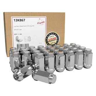 Coyote Accessories® - Cone Seat Acorn Bulge Lug Wheel Installation Kit w/o Valve Stems