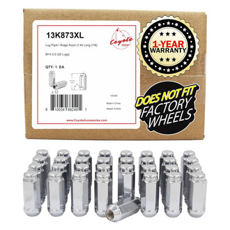 Coyote Accessories® - Cone Seat Acorn Bulge Lug Wheel Installation Kit w/o Valve Stems