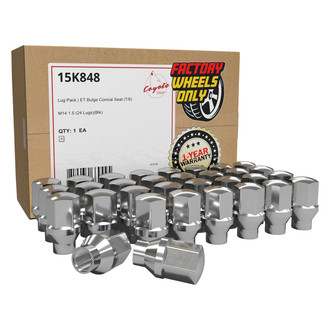 Coyote Accessories® - Chrome E-T/Ultra Seat Bulge Lug Wheel Installation Kit