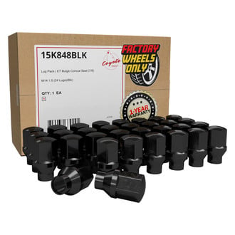 Coyote Accessories® - Black E-T/Ultra Seat Bulge Lug Wheel Installation Kit