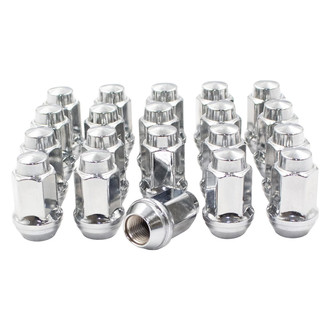 Coyote Accessories® - Chrome Cone Seat OE Style Ford Lug Wheel Installation Kit w/o Valve Stems