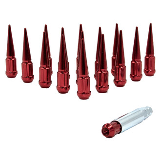 Coyote Accessories® - Red Cone Seat Spline Spike Lug Wheel Installation Kit