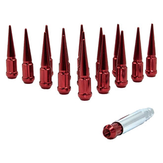 Coyote Accessories® - Red Cone Seat Spline Spike Lug Wheel Installation Kit