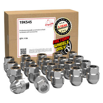 Coyote Accessories® - Chrome Cone Seat OE Style GM Open End External Thread Lug Wheel Installation Kit