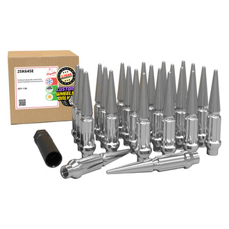Coyote Accessories® - Chrome E-T/Ultra Seat Spline Spike Lug Wheel Installation Kit