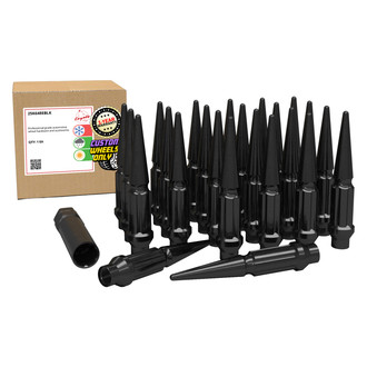 Coyote Accessories® - Black E-T/Ultra Seat Spline Spike Lug Wheel Installation Kit