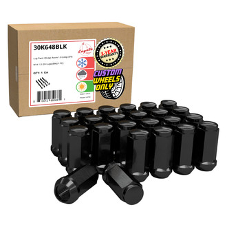 Coyote Accessories® - Black Cone Seat Acorn Bulge Lug Wheel Installation Kit w/o Valve Stems