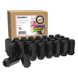 Coyote Accessories® - Black Cone Seat Acorn Bulge Lug Wheel Installation Kit w/o Valve Stems