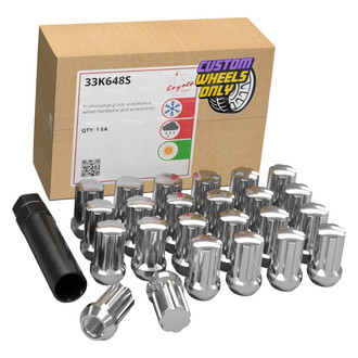 Coyote Accessories® - Chrome Cone Seat 7 Spline Lug Wheel Installation Kit