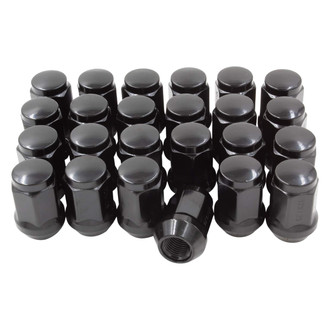 Coyote Accessories® - Black Cone Seat 1-Pc Style Acorn Bulge Lug Wheel Installation Kit