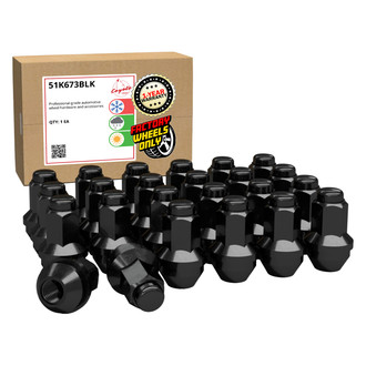 Coyote Accessories® - Black Cone Seat Acorn Bulge Lug Wheel Installation Kit w/o Valve Stems