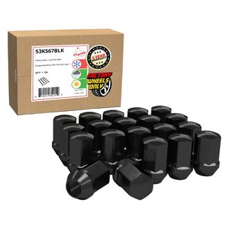 Coyote Accessories® - Black Cone Seat OE Style Dodge/Jeep/Ram Lug Wheel Installation Kit w/o Valve Stems
