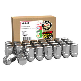 Coyote Accessories® - Chrome Cone Seat OE Style Dodge / Jeep / Ram Lug Wheel Installation Kit
