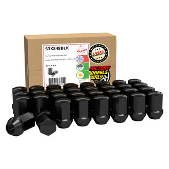 Coyote Accessories® - Black Cone Seat OE Style Dodge / Jeep / Ram Lug Wheel Installation Kit