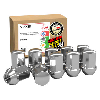 Coyote Accessories® 53KX48 - Chrome Cone Seat OE Style Dodge / Jeep / Ram Lug Wheel Installation Kit