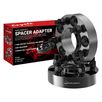 Coyote Accessories® 5450-5500H-B.2 - Black Anodized 6061-Billet Aluminum Wheel Adapter