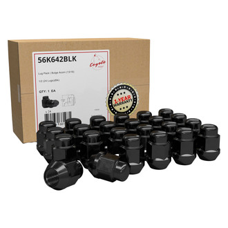 Coyote Accessories® - Black Cone Seat Acorn Bulge Lug Wheel Installation Kit w/o Valve Stems