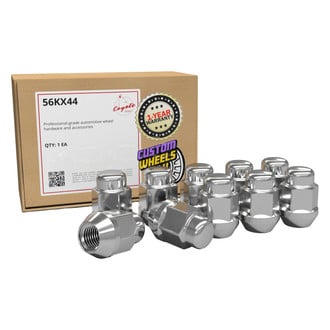 Coyote Accessories® - Chrome Cone Seat Acorn Bulge Lug Wheel Installation Kit