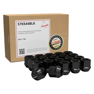 Coyote Accessories® - Black Cone Seat OE Acorn Bulge Lug Wheel Installation Kit