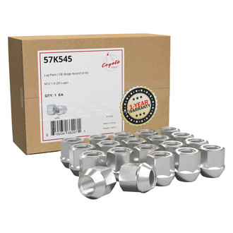 Coyote Accessories® - Zinc Cone Seat Acorn Bulge Lug Wheel Installation Kit w/o Valve Stems