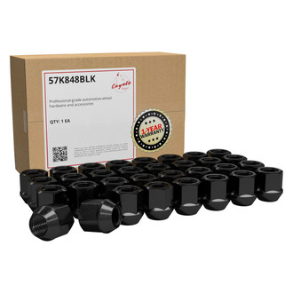 Coyote Accessories® - Black Cone Seat OE Acorn Bulge Lug Wheel Installation Kit