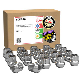 Coyote Accessories® - Chrome Cone Seat OE Style Spline Lug Wheel Installation Kit w/o Valve Stems